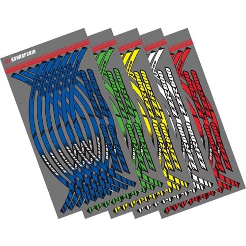 12 X Motorcycle outer ring sticker stripe wheel accessories decorative reflective decals Suitable for KAWASAKI ZZ-R600 zz r600