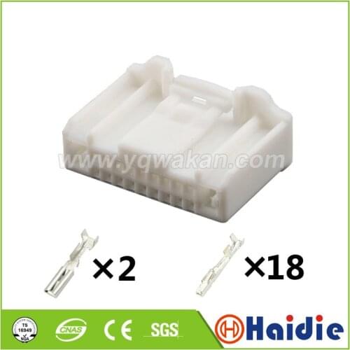 2sets 20pin auto car plastic electric housing plug wiring cable unseled connector