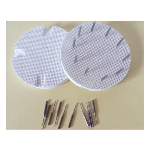 2Pcs/set 72mm Dental Lab Material Single Metal Nails For Holding Porcelain Sintering with 20pcs metal nails