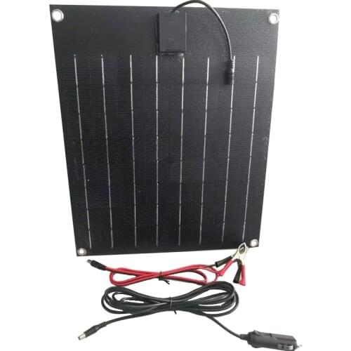 20w 40w 50w solar panel Semi flexible solar panel solar cell photovoltaic monocrystalline module 12V battery charger charge
