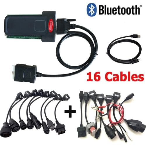 2021 Cars Truck 3 In 1 OBD2 scanner Diagnostic Tool 2017.R3 VD DS150E CDP full set car and truck 16 cables for delphis