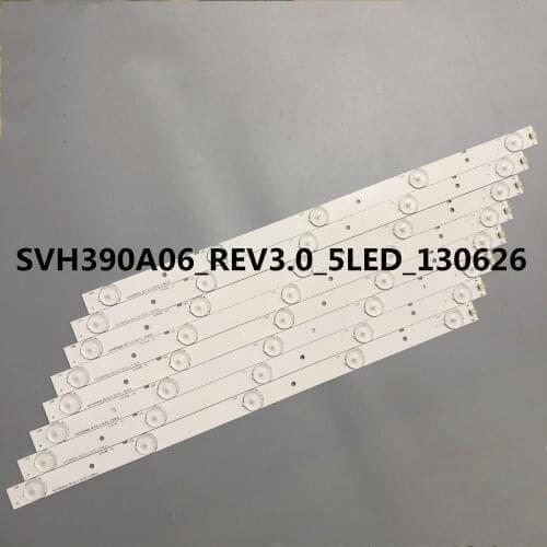 40-80PCS/Lot 5LEDS 400mm LED strip SVH390A06 NS-40D420NA16 FOR Samsung 2013CHI400 3328N1 05 SVH390A06_REV3.0_5LED_130626