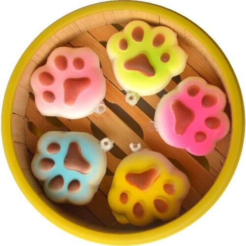 5pcs/set Anti stress Fun Cat claw Squishy Slow Rising Squishe Dog claw Novelty Gag Toys Relief Squish Toys Gag Practical Jokes