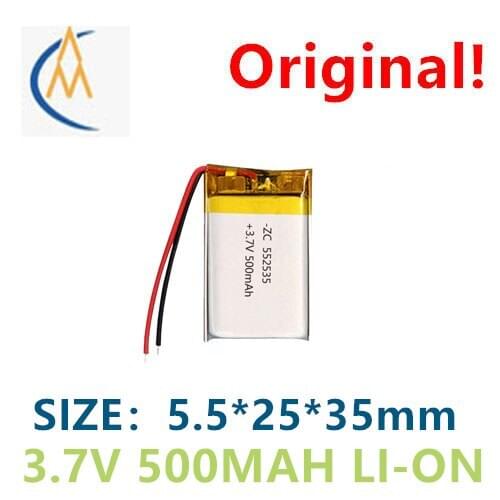 552535 polymer lithium battery 3.7v500mah music flowerpot aromatherapy humidifier battery with protection function