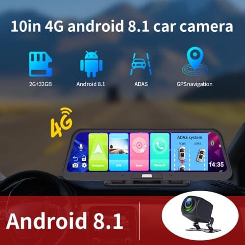 Camlive Q98 4G 10inch dash camera recorder GPS navigator WIFI mobile remote monitor dual lens 2+32G 128G SD card