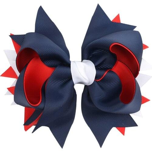 5.3"Girls Hair Accessories Leopard Hairbow with Clips for Kids Boutique Handmade Hair Bows Hairgrips Kids Headwear Wholesale