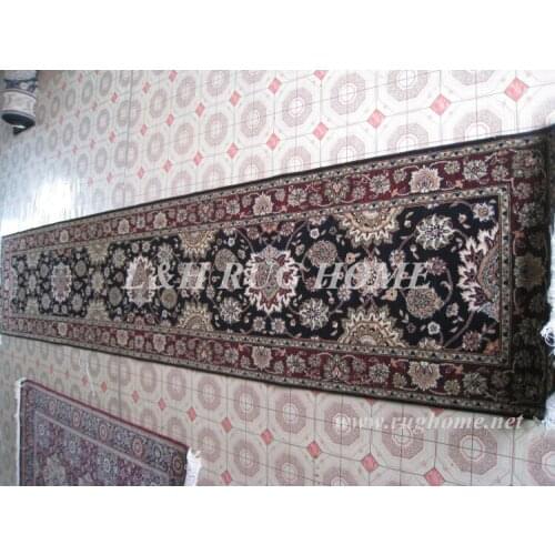 Free shipping 2.5'x12' 160 Line persian woolen carpet , hand knotted persian runner Oriental handmade Persian Rug mixed colors