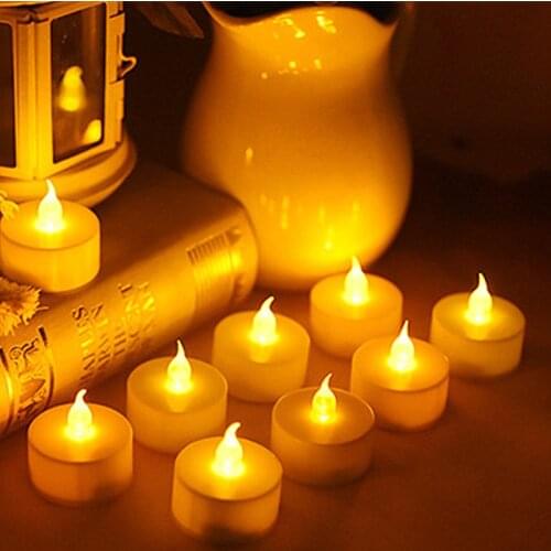 10pcs Home Decoration Lamp Night Light LED Tea Lights Candles Flameless Flickering Wedding Birthday Party Decoration Lighting