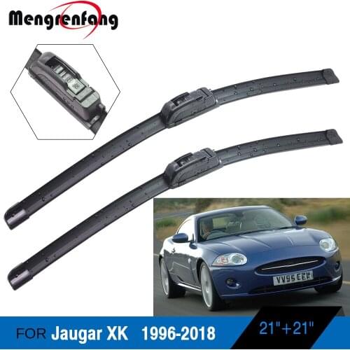 For Jaugar XK XK1 XK2 Car Accessories Front Windscreen Wiper Blades Soft Rubber Wiper J Hook Arms 1996-2018