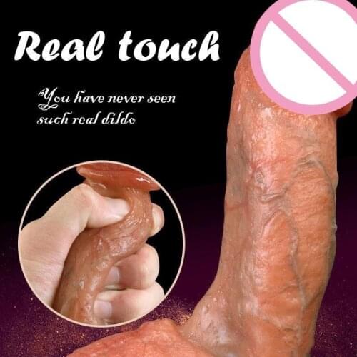 Realistic Diameter 4.5cm Dildo Excellent Craftsmanship Adult Toys For Female Smell Fragrance No Oil Real Skin Touch Sex Toys