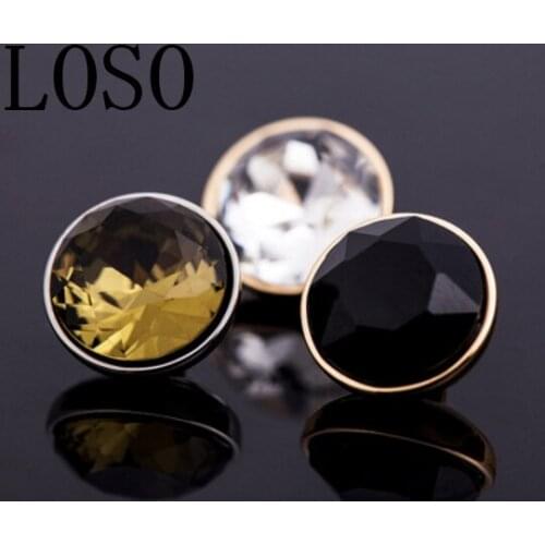 Round metal foot shirt small buttons Crystal color rhinestone small buttons
