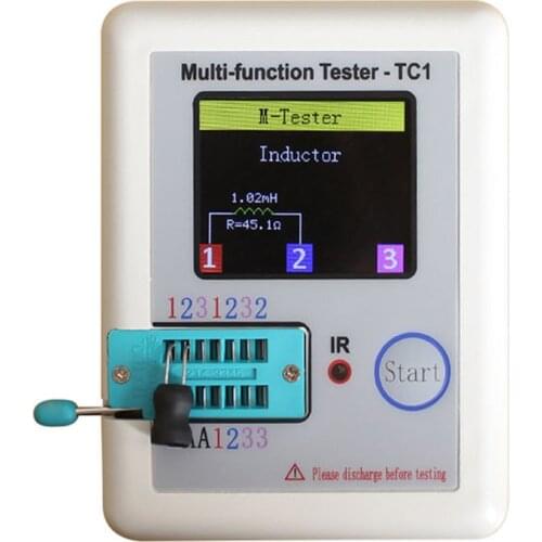 LCR-TC 1.8 inch Colorful Display Multi-functional TFT Backlight Transistor Tester for Diode Triode Capacitor Resistor Transistor