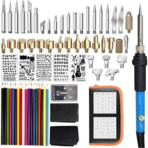 Adjustable Temperature Electric Soldering Iron Set 71 Sets Engraving Pyrography Welding Tools Lead Solder Iron Set