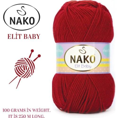 Nako Elit Baby, Acrilic Yarn, Anti Allergenic Yarn, Baby Yarn, Soft Yarn, Baby Accessories, Baby Hat, Baby Sock Yarn, Acrilic