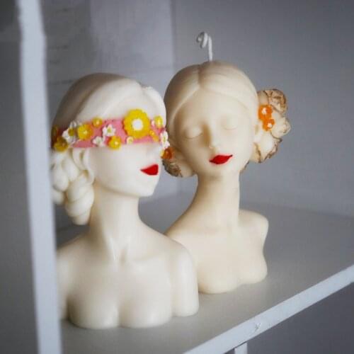 Newest Elegant Girl Female Body Candle Silicone Mold Women Shaped Candle Making Wax Plaster Mould Handmade