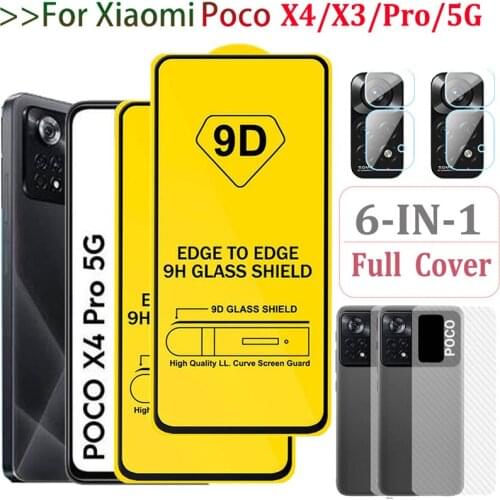 Case + glass + camera protector for Poco X3 Pro tempered glass xiaomi pocophone x3 pro f3 m3 screen protector poko x3 pro glass