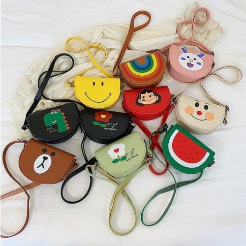 Multicolor Childrens Bag Cute Small Messenger Bag Cartoon Semicircle Bag For Boys And Girls Shoulder Bag Coin Purse