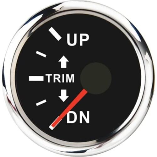 Marine Boat Outboard Engine Trim Tilt Gauge, 9-32V 0-190 Ohm, UP-DN -Left Display
