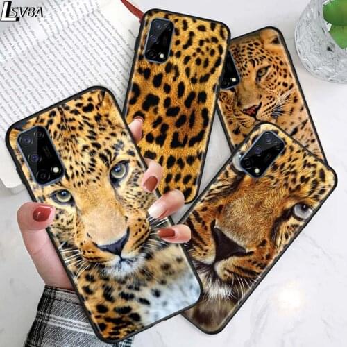 Tiger Leopard Panther for OPPO Realme V15 X5 X3 X50 X7 X2 C17 C11 C3 C2 7 7i 6 6S 6i 5 Narzo 20 Pro Black Phone Case