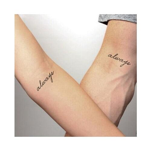 Waterproof Always Love Wrist Temporary Henna Tatoo Selfie Fake Tattoos Sticker for Lover Body Art Flash Tattoo Sticker 10.5*6cm