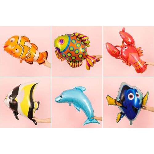1PC Baby toy ballons Aluminum-coated balloon Marine animal Whale starfish toy birthday party for children