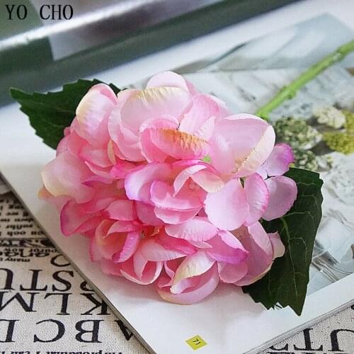 YO CHO Artificial flowers hydrangea silk mini sweet pea flower dekor plant bouquet fake flowers Garden Decor for home crafting