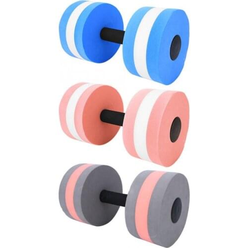 1pc Water Foam Floating Dumbbell Swimming Pool Water Dumbbell Weight Automatic Float Water Barbell Swim Fitness Dumbbell