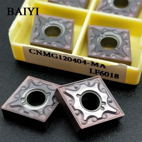 10PCS CNMG120404 CNMG431 MA LF6018 External Turning Tools Carbide insert Lathe cutter Tool turning insert
