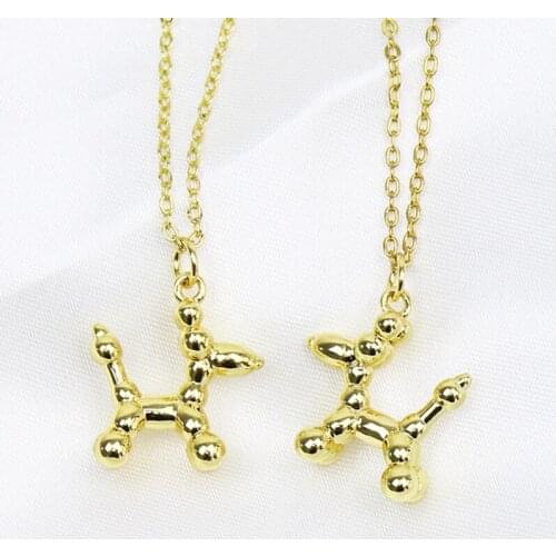 10 Pcs Balloon Dog pendant Necklace Gold Pendant Necklace Fashion jewelry Necklace New design Necklace fashion 85011