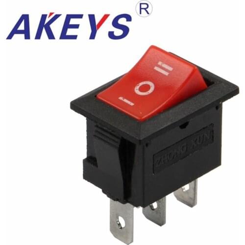 10PCS KCD1-116A-3P 3PINS 15*10mm three gear Power switch rocker switch for Electric kettle