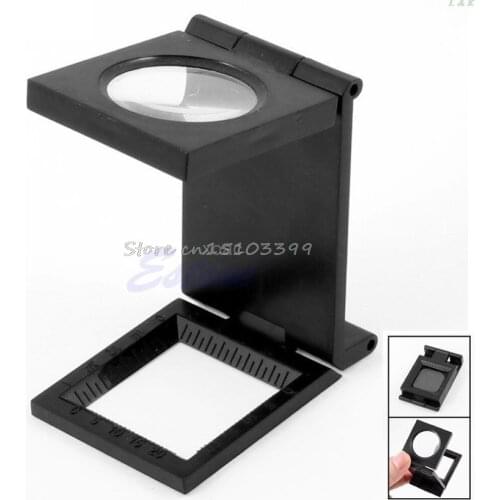 10X Foldable Magnifier Loupe Desktop Fabrics Measure Scale Thread Sewing Counter M12 dropship