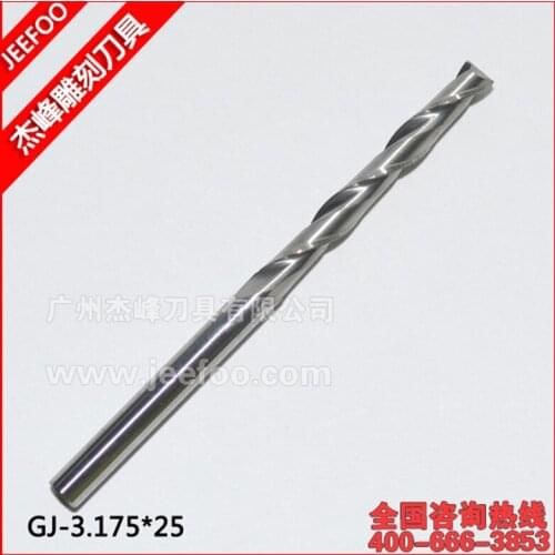 3.175*25mm Engraving CNC Double Two Flute Spiral Bit Router Bits