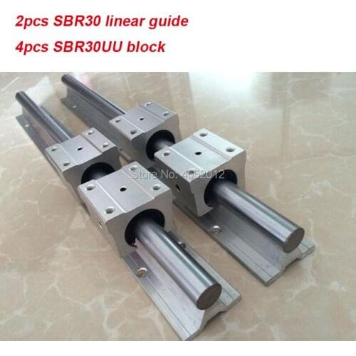 30mm linear rail 2pcs SBR30 800mm 1000mm and 4pcs SBR30UU linear block for cnc parts
