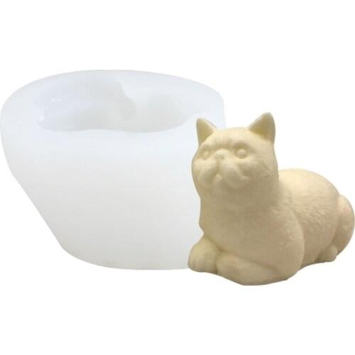 3D Animal Cats Silicone Mold Crystal Epoxy Plaster Mould Aromatherapy Candle Making DIY Supplies