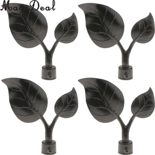 4pcs Window Curtain Rod End Drapery Rail Pole Head Cap fit 22mm Dia. Curtain Rods