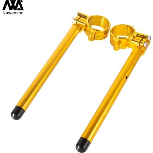 48mm Motorcycle Clip-on 7/8" 22mm Detachable CNC Aluminum Handlebars For CBR600RR 2005-2019 For Super Duke 990