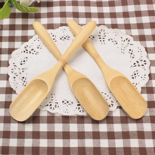 500pcs/lot Natural Bamboo Tea Scoop Retro Style High Quality Delicate Spoon for Tea Honey Sauce Coffee Tea Leaves Chooser Holder