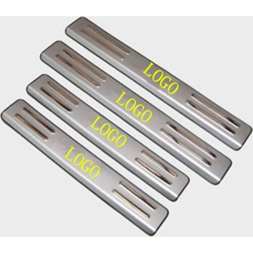 Accessories FIT FOR Peugeot 206 207 301 308 4008 508 307 2008 Stainless DOOR SCUFF SILL PANEL STEP PLATE Cover Protector Plates