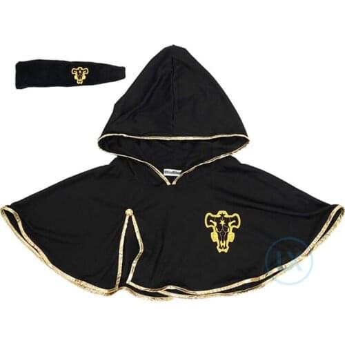 Anime Black Clover Black Bull Cape Asta Cosplay Black Cloak Five Leaf Clover Cosplay Costume Noelle Finral Cloak New