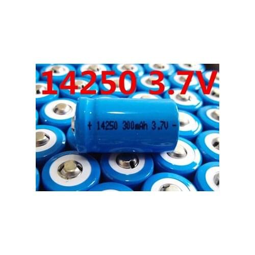 Free shipping 4pcs/lot 3.7v 14250 300mah lithium ion rechargeable battery 14250 li-ion battery high quality