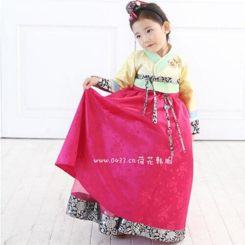 2019 Childrens Stage Dresses for Girls Tutu Dress Child Korean Traditional Dresses Stage Costume Cosplay Hallowen Gift