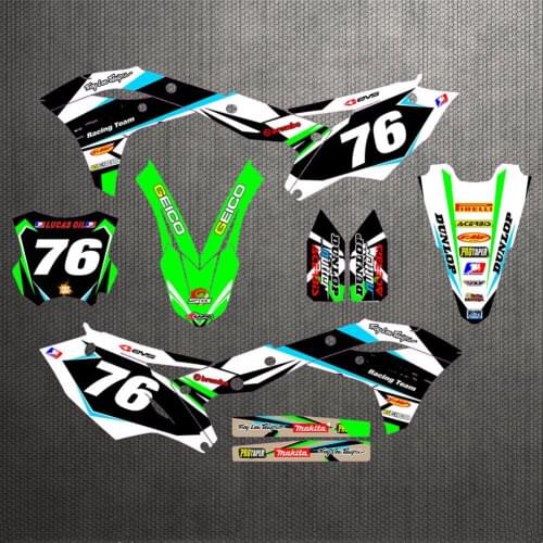 For Kawasaki KXF450 KX450F 2016 2017 2018 Customized Graphics Backgrounds Decals stickers Kits For Kawasaki 450 KXF 2018-2016