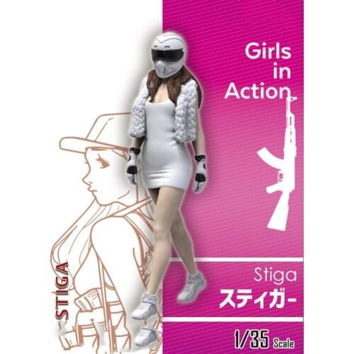 1/35 Resin Model Figure GK，Stiga，GIRLS in ACTION， Unassembled and unpainted kit