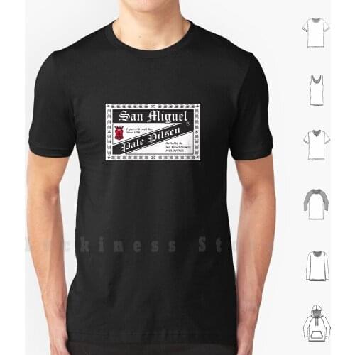 San Miguel 4 T Shirt Print For Men Cotton New Cool Tee Beer Brewery Detroit Drinks Beverages Breweriana Philippines Spain