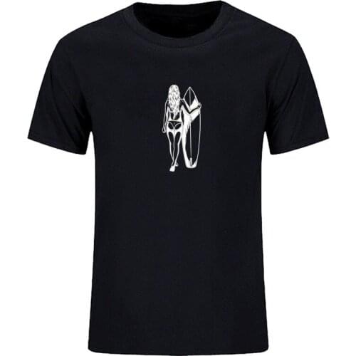 Summer casual print creative pattern surfboard sunshine beach fashion design funny short sleeve t-shirt mens and womens