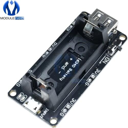 16340 Micro USB Power Bank Battery Charger Module Dual Output 3.3V 5V Rechargeable Battery Holder Lithium Battery Charging Board