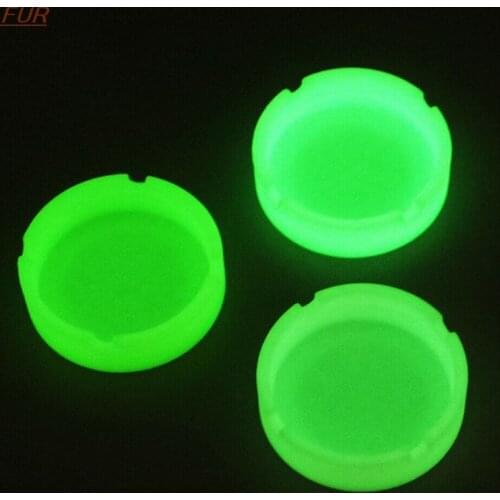 New Model Hot Sale Glow In The Dark Luminous Silicone Soft Ashtray For Smoking Cigar 1pcs