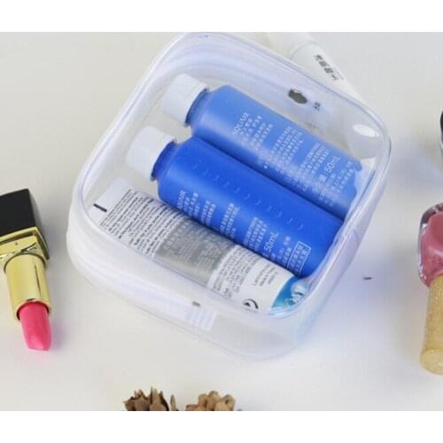 2021 New Pvc Clear Makeup Cosmetic Bag Portable Toiletry Pouch Transparent Waterproof New Trousse De Maquillage