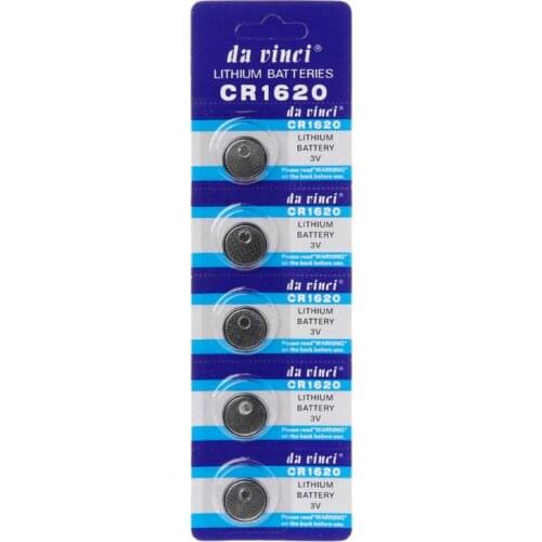 2021 New 5PCS Lithium Battery CR1620 Electronic Button Coin Cell Batteries 3VECR1620 DL1620 5009LC Watch Toy Remote CR 1620