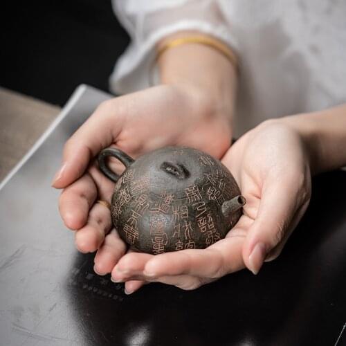 Single teapot yixing recommended bionic pot of small capacity undressed ore section of mud powder chlorite Qin Quan pot